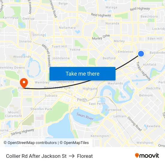 Collier Rd After Jackson St to Floreat map