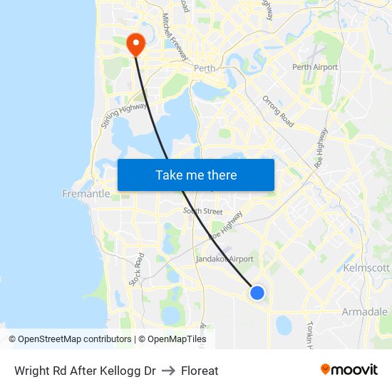 Wright Rd After Kellogg Dr to Floreat map