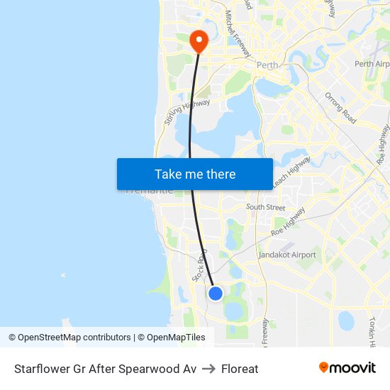 Starflower Gr After Spearwood Av to Floreat map