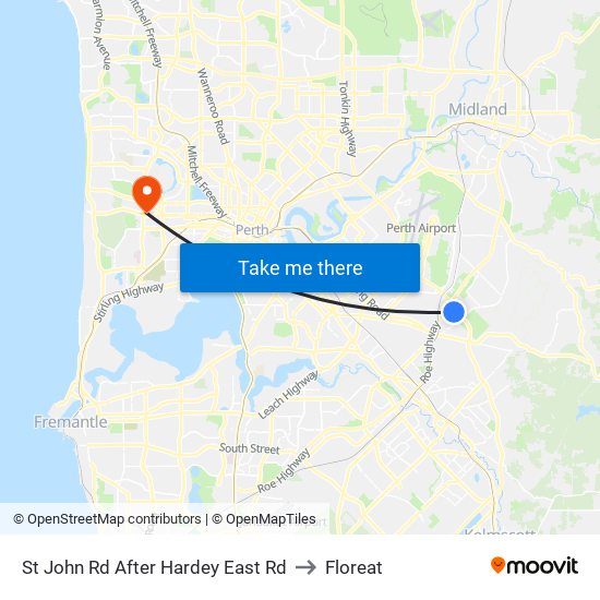 St John Rd After Hardey East Rd to Floreat map
