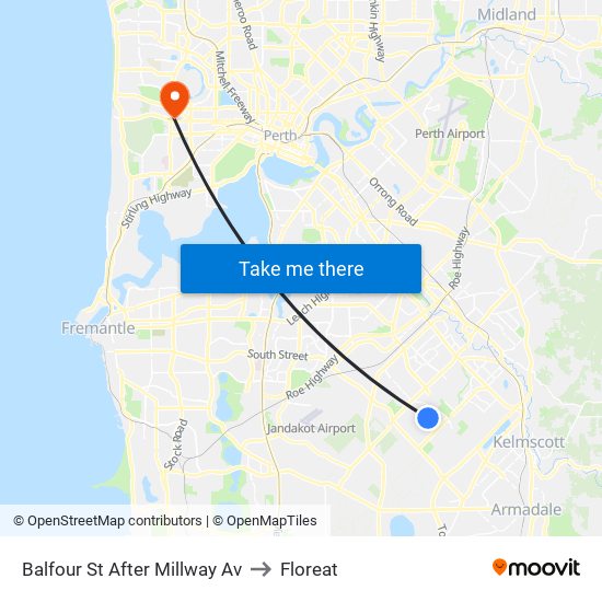 Balfour St After Millway Av to Floreat map