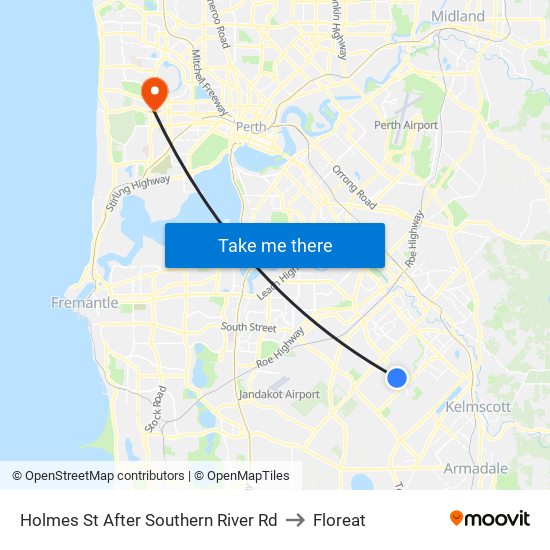 Holmes St After Southern River Rd to Floreat map