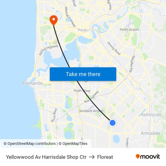 Yellowwood Av Harrisdale Shop Ctr to Floreat map