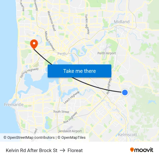 Kelvin Rd After Brock St to Floreat map
