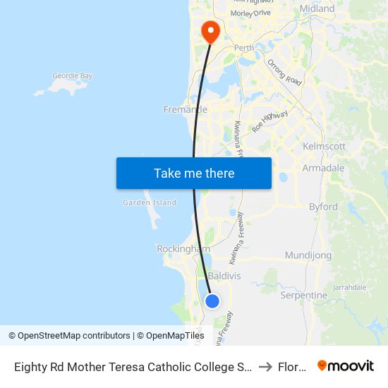 Eighty Rd Mother Teresa Catholic College Stand 2 to Floreat map