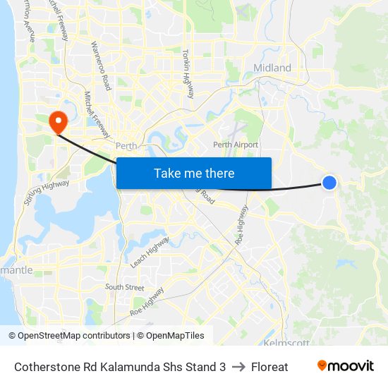 Cotherstone Rd Kalamunda Shs Stand 3 to Floreat map