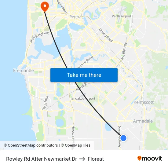 Rowley Rd After Newmarket Dr to Floreat map