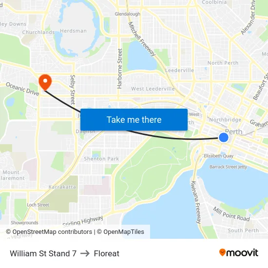 William St Stand 7 to Floreat map