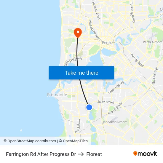 Farrington Rd After Progress  Dr to Floreat map