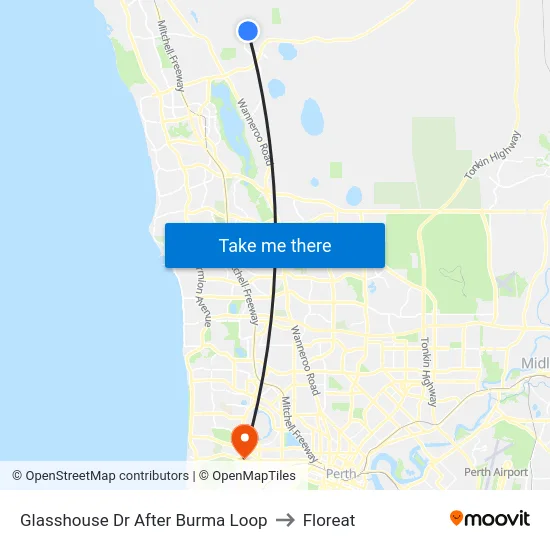 Glasshouse Dr After Burma Loop to Floreat map