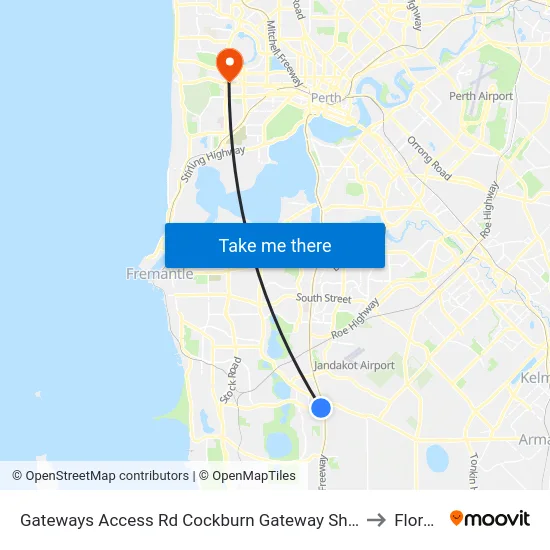 Gateways Access Rd Cockburn Gateway Shop Ctr to Floreat map
