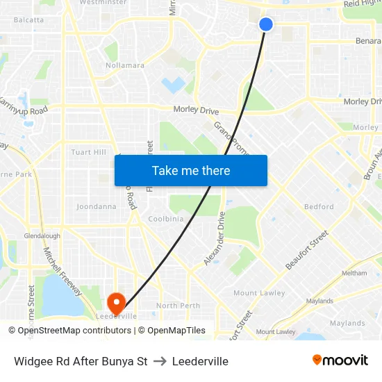 Widgee Rd After Bunya St to Leederville map