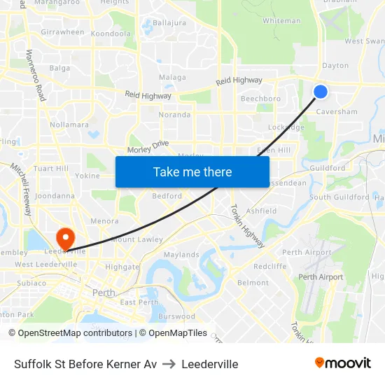Suffolk St Before Kerner Av to Leederville map