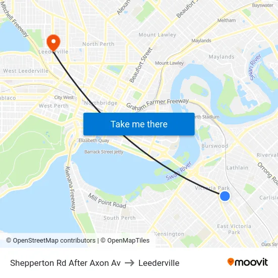 Shepperton Rd After Axon Av to Leederville map