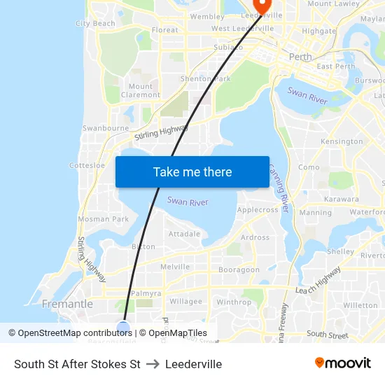 South St After Stokes St to Leederville map