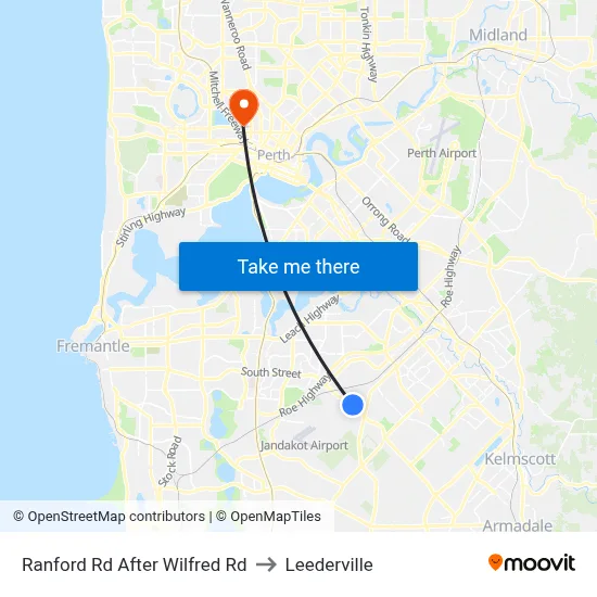 Ranford Rd After Wilfred Rd to Leederville map