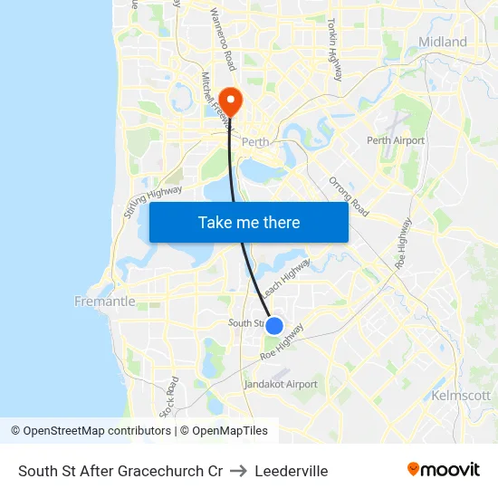 South St After Gracechurch Cr to Leederville map