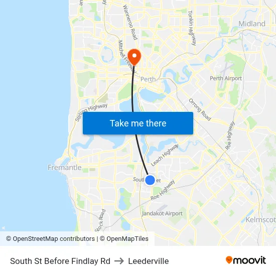 South St Before Findlay Rd to Leederville map