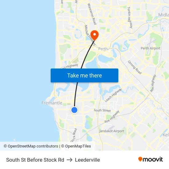 South St Before Stock Rd to Leederville map
