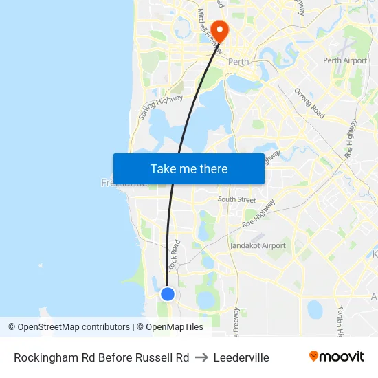 Rockingham Rd Before Russell Rd to Leederville map