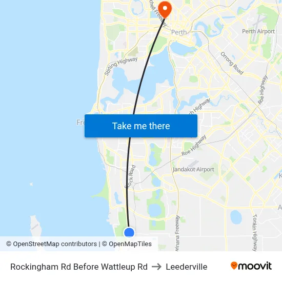 Rockingham Rd Before Wattleup Rd to Leederville map