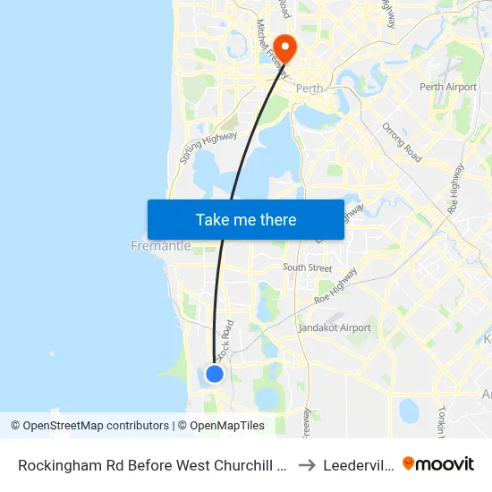Rockingham Rd Before West Churchill Av to Leederville map
