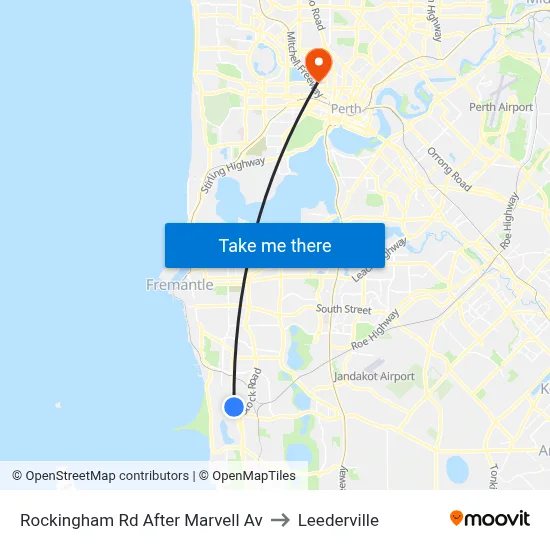 Rockingham Rd After Marvell Av to Leederville map