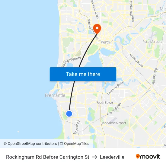 Rockingham Rd Before Carrington St to Leederville map
