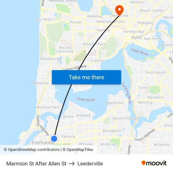 Marmion St After Allen St to Leederville map