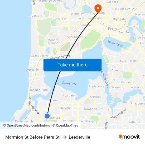 Marmion St Before Petra St to Leederville map