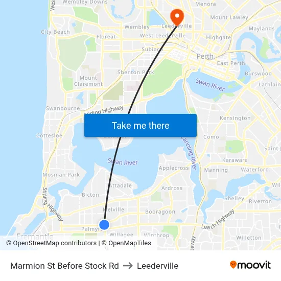 Marmion St Before Stock Rd to Leederville map