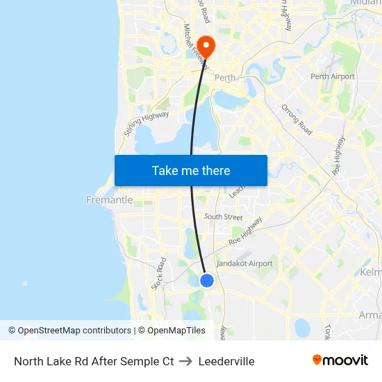 North Lake Rd After Semple Ct to Leederville map