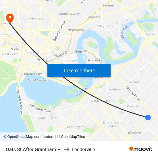 Oats St After Grantham Pl to Leederville map