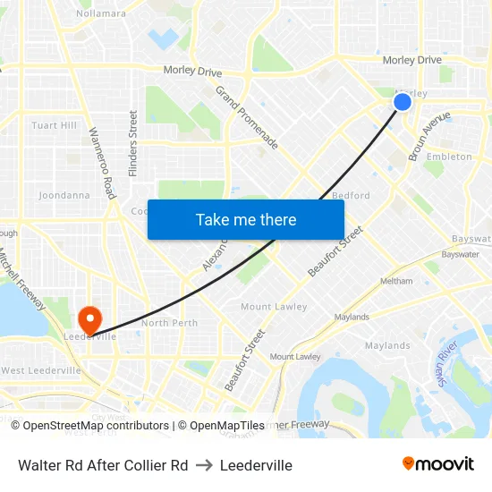 Walter Rd After Collier Rd to Leederville map