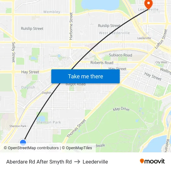 Aberdare Rd After Smyth Rd to Leederville map