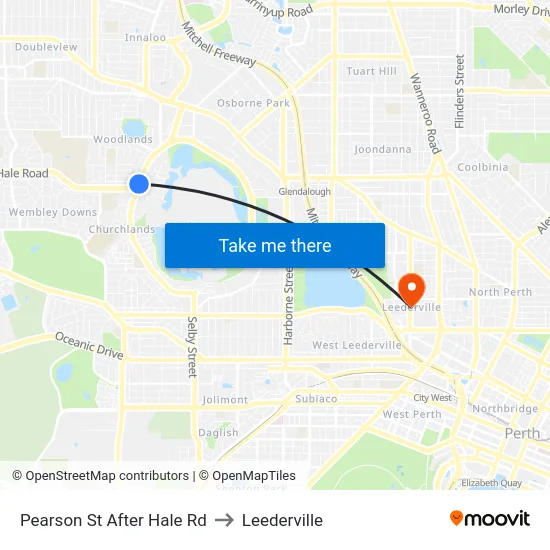 Pearson St After Hale Rd to Leederville map