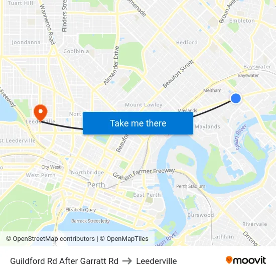 Guildford Rd After Garratt Rd to Leederville map