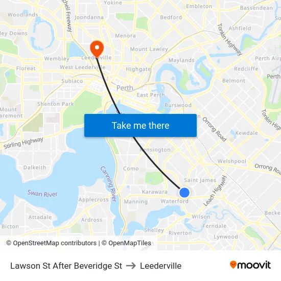 Lawson St After Beveridge St to Leederville map