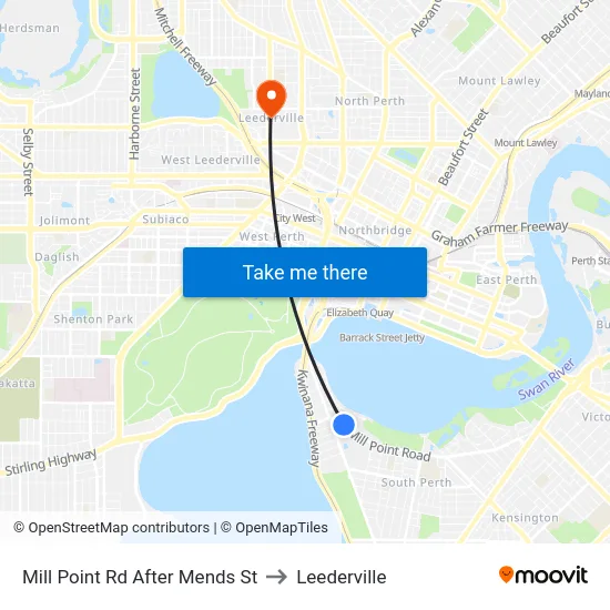 Mill Point Rd After Mends St to Leederville map