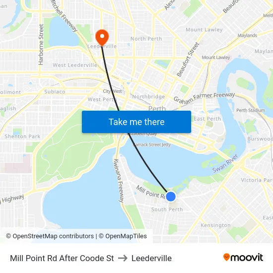 Mill Point Rd After Coode St to Leederville map