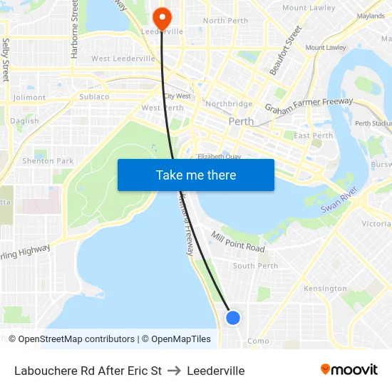 Labouchere Rd After Eric St to Leederville map