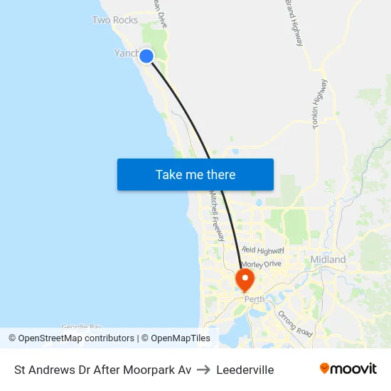 St Andrews Dr After Moorpark Av to Leederville map