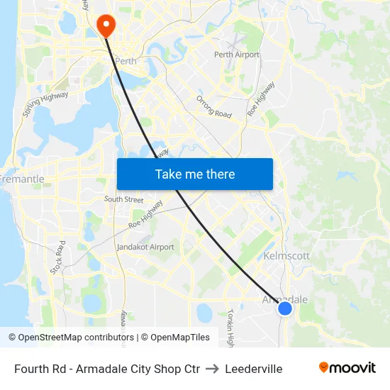 Fourth Rd - Armadale City Shop Ctr to Leederville map