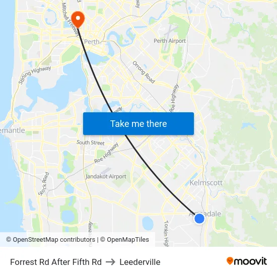 Forrest Rd After Fifth Rd to Leederville map