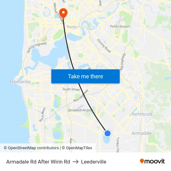 Armadale Rd After Wirin Rd to Leederville map