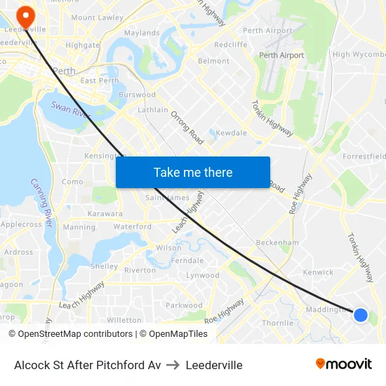 Alcock St After Pitchford Av to Leederville map