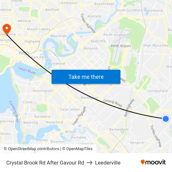 Crystal Brook Rd After Gavour Rd to Leederville map