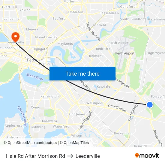 Hale Rd After Morrison Rd to Leederville map