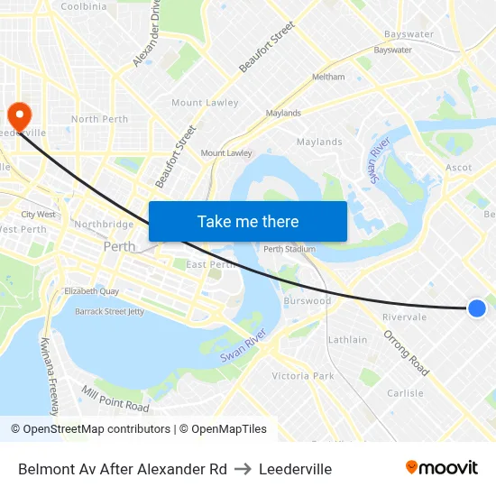 Belmont Av After Alexander Rd to Leederville map