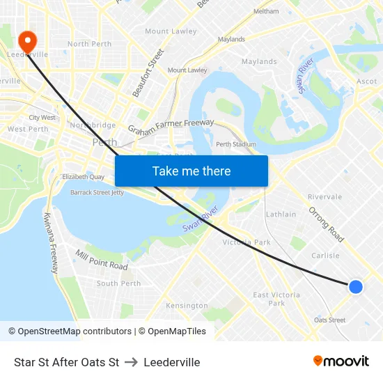 Star St After Oats St to Leederville map
